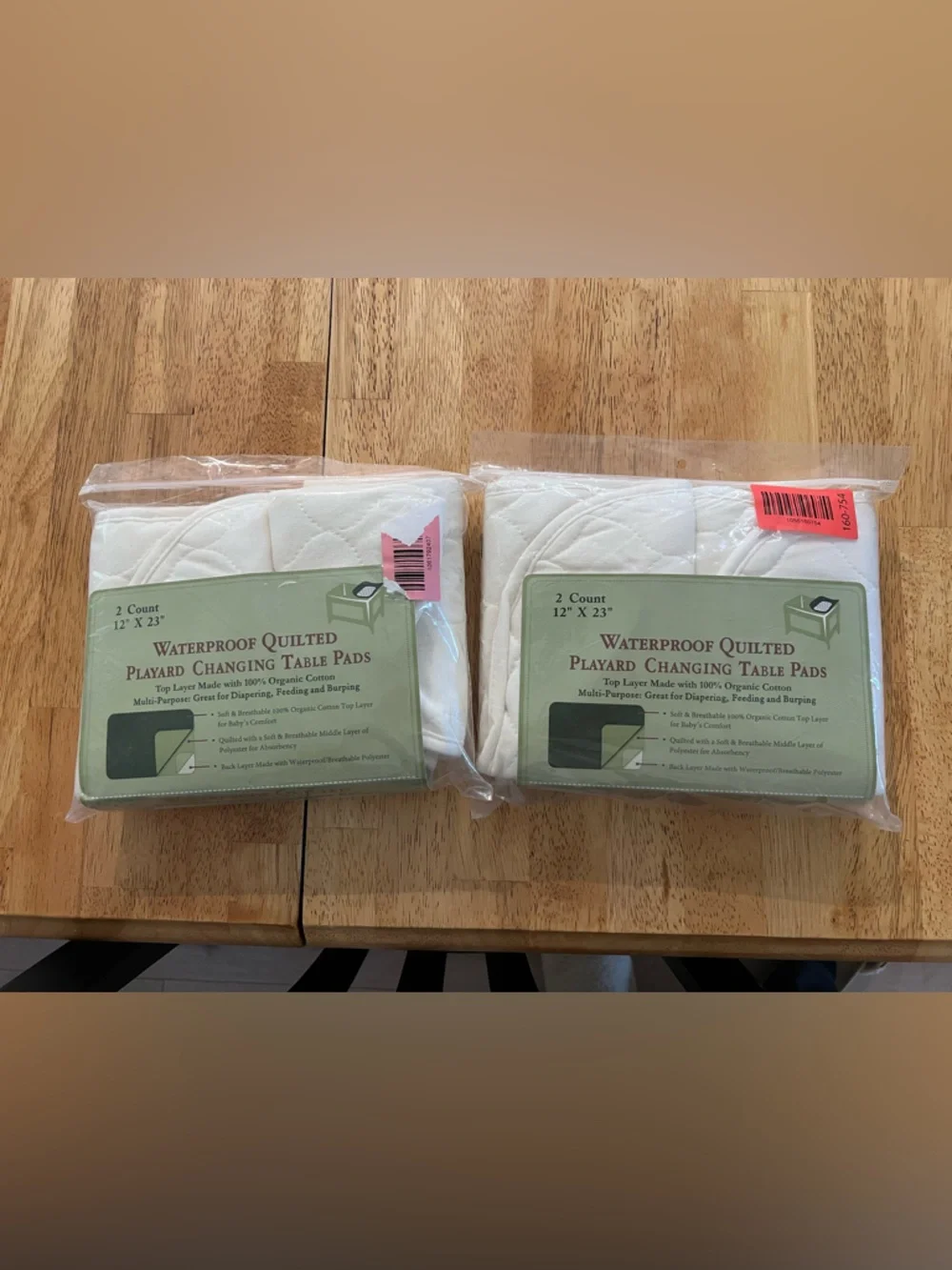 BRAND NEW Waterproof Quilted Playpad Changing Table Pads - 4 pack